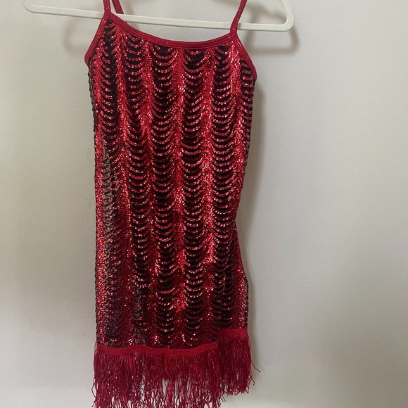 Red flapper skating/dance dress or costume - Picture 1 of 7